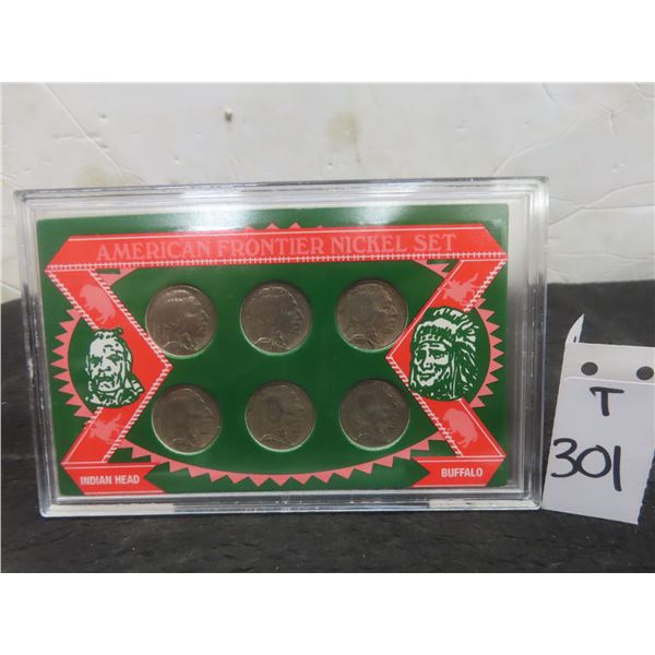 U.S. Buffalo Nickel Set, 6 Coins