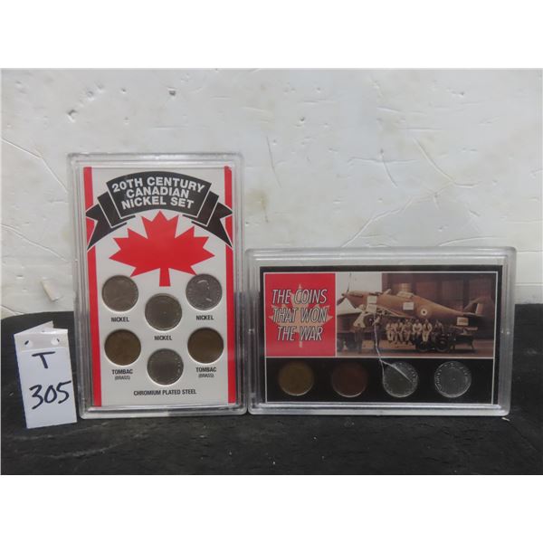 Two Canadian Nickel Collections: 20th-Century Set; “Coins That Won The War” Set