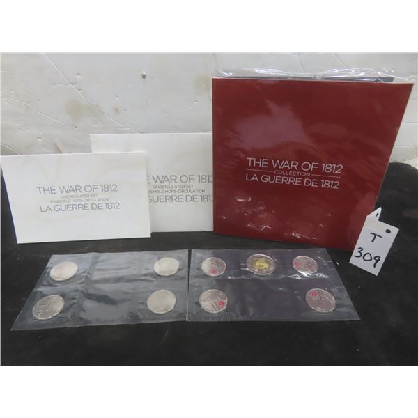 Two 2012/13 Canadian War Of 1812 Uncirculated Coin Sets