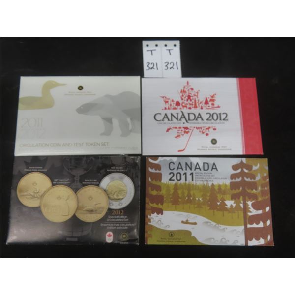 Canadian Uncirculated Coin Sets: 2012 (3) And 2011 (1)