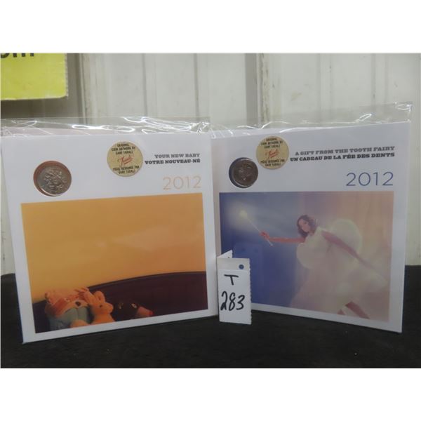 Two 2012 Canadian Uncirculated Coin Sets, "A Gift from the Tooth Fairy" and "Your New Baby"