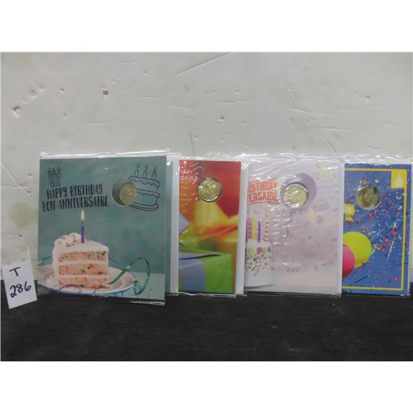 Three Canadian Commemorative Birthday Coin Sets 2014, 16, 17, 18