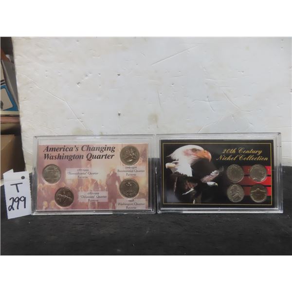 U.S. 20th Century Nickel Collection and Changing Washington Quarter Collection