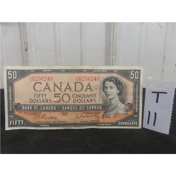 1954 Canadian $50 Bill