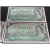 Image 6 : Six (6) x 1967 Canada Centennial $1 Notes — No-Serial “Replacement Issue”