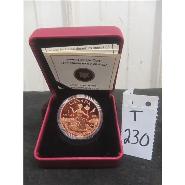 2013 Canadian $3 Bronze Coin — “An Allegory”