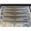 Image 6 : 10 1973 Canadian $1 Bills, Uncirculated, With Consecutive Serial Numbers