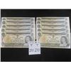 Image 1 : 10 1973 Canadian $1 Bills, Uncirculated, With Consecutive Serial Numbers
