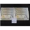Image 1 : 10 1973 Canadian $1 Bills, Uncirculated, With Consecutive Serial Numbers