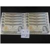 Image 1 : 10 1973 Canadian $1 Bills, Uncirculated, With Consecutive Serial Numbers