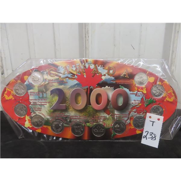 2000 Canadian 25¢ Millennium Coins — 12-Coin Set
