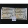 Image 1 : 10 1973 Canadian $1 Bills, Uncirculated, With Consecutive Serial Numbers