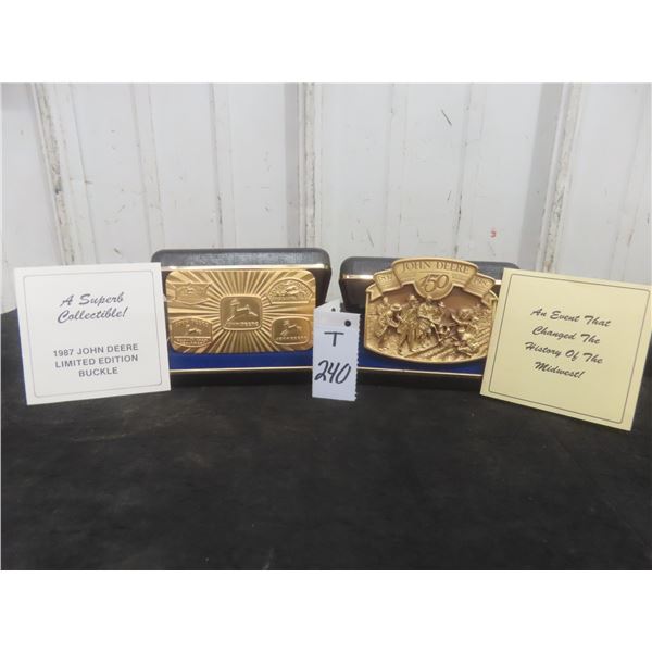 2 Limited-Edition John Deere Belt Buckles