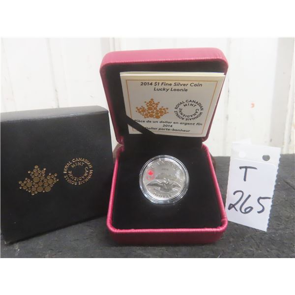 2014 Canadian $1 Fine Silver Coin — “Lucky Loonie”