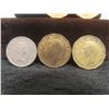Image 5 : 5 Coins — 2 Canadian Tombac 5¢ (1942 & 1943) and 3 British Coins