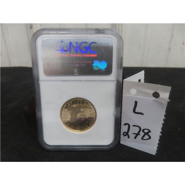 2003 U.S. P Sacagawea Native Brass $1 Coin, Graded by NGC