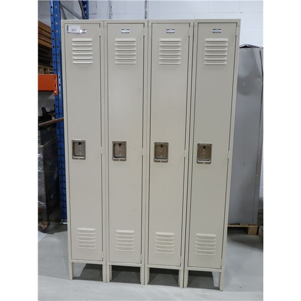 CASIERS 4-PORTES 48"x18"x78" (BEIGE) *AVEC BOSSES*