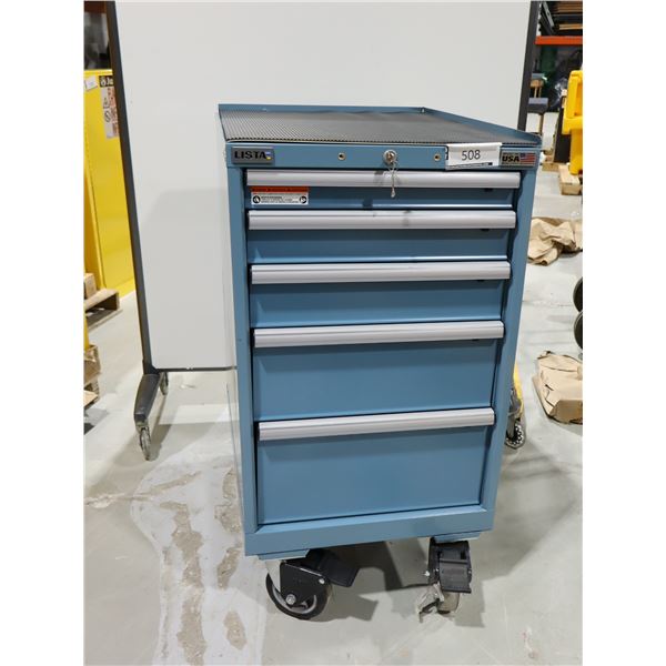 COFFRE À OUTILS MOBILE LISTA 22.5"x28.5"x22" (BLEU) *AVEC BOSSES*