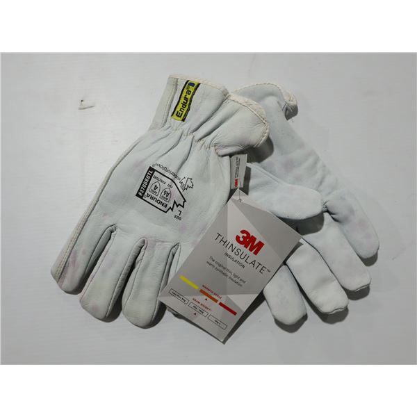 PAIRE DE GANTS TRAVAIL EN CUIR ENDURA 3M gr:LRG THHINSULATE