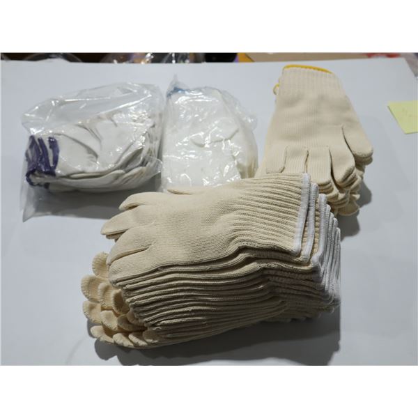 LOT DE 33 PAIRES DE GANTS EN TISSU ASST