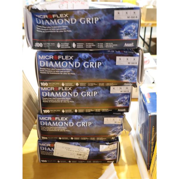 LOT DE 5 BTES DE GANTS JETABLES ASST gr:M,M,L,L,XL