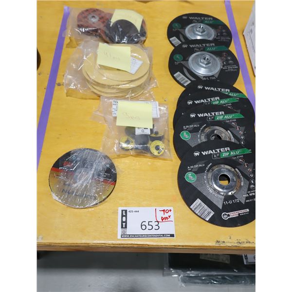 LOT DE 70+ pcs DE DISQUES ET MEULES ASST