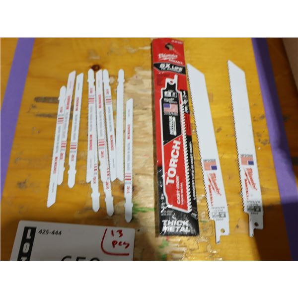 LOT DE LAMES ASST MILWAUKEE