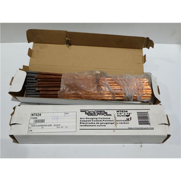 BTE DE 43pcs ÉLECTRODES DE GOUGEAGE AU CARBON REVETEMENT CUIVRE