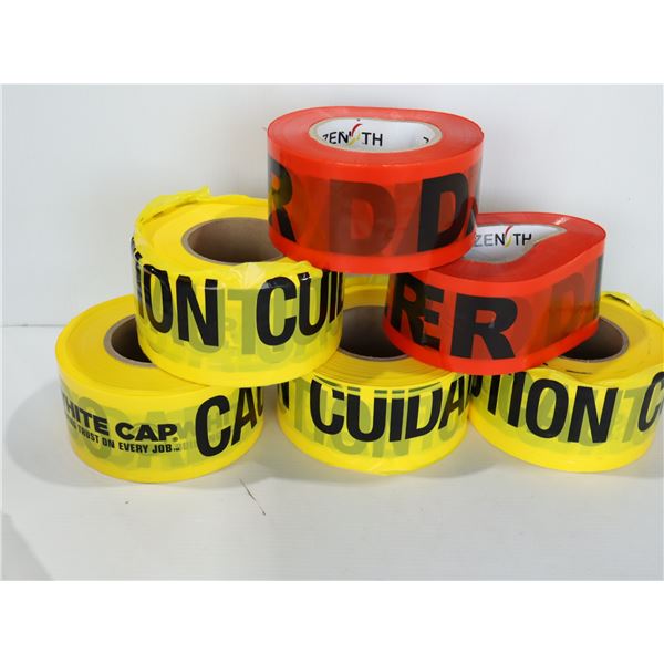 LOT DE 6 RUBANS DE DANGER