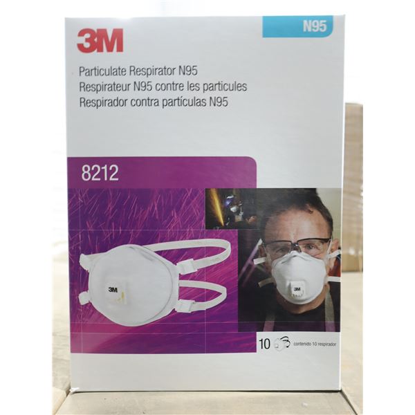 BTE DE 10 RESPIRATEUR N95 CONTRE LES PARTICULES 3M
