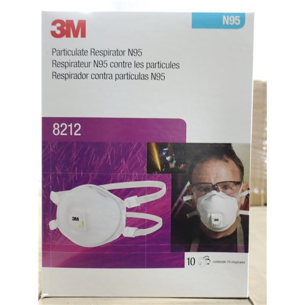 BTE DE 10 RESPIRATEUR N95 CONTRE LES PARTICULES 3M