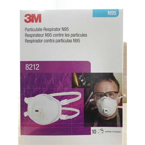 BTE DE 10 RESPIRATEUR N95 CONTRE LES PARTICULES 3M