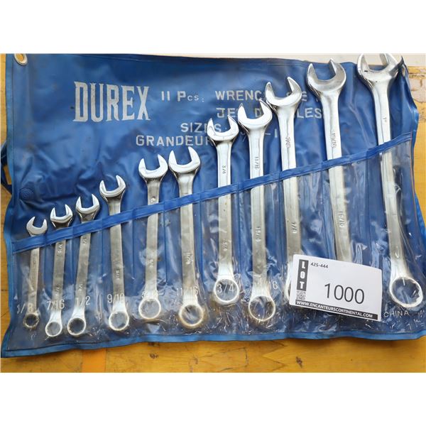 ENS DE 11 CLÉS DUREX 3/8"-1"