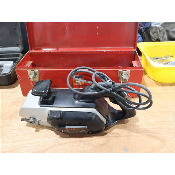 PONCEUSE À COURROIE 75mm x 600mm AVEC COFFRE