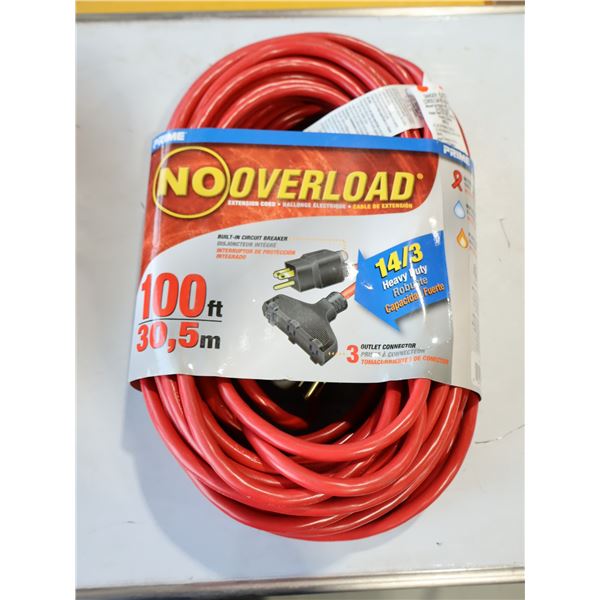 RALLONGE ÉLÉC. PRIME 100' AVEC DISJONCTEUR