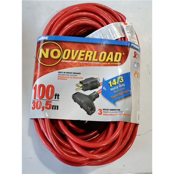 RALLONGE ÉLÉC. PRIME 100' AVEC DISJONCTEUR