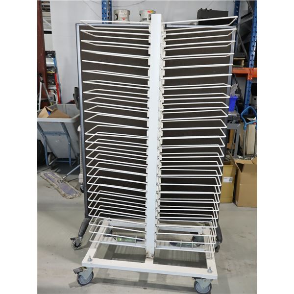 SUPPORT SÉCHAGE MOBILE EN MÉTAL 38"x24"x74"