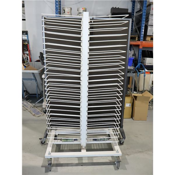 SUPPORT SÉCHAGE MOBILE EN MÉTAL 38"x24"x74"