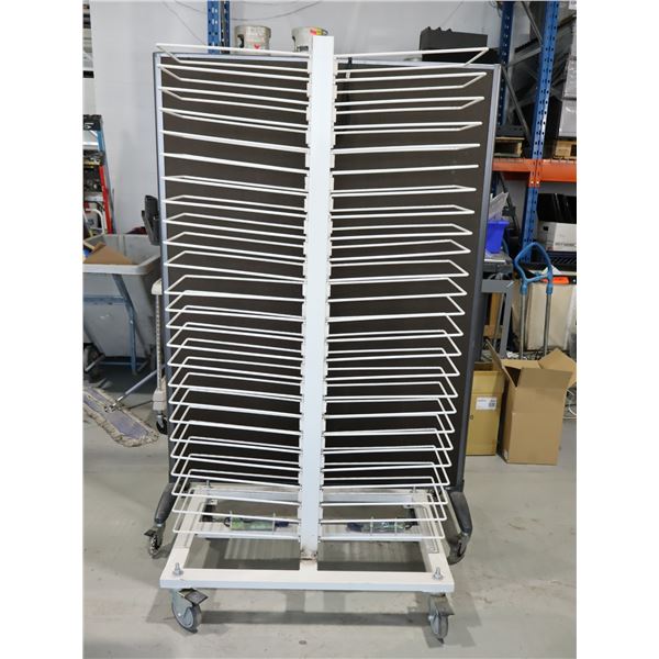 SUPPORT SÉCHAGE MOBILE EN MÉTAL 38"x24"x74"