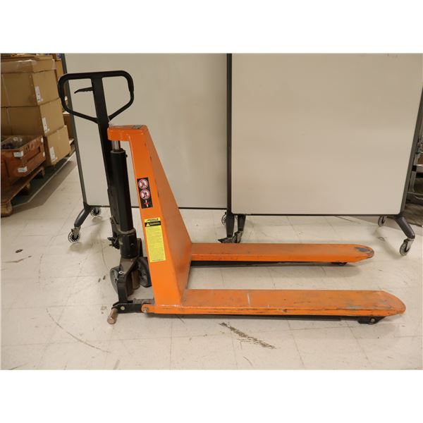 TRANSPALETTE A CISEAUX POUR PALETTE SANS FOND 1000kg cap.