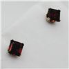 Image 2 : 14KT YELLOW GOLD NATURAL GARNET (1.44) EARRINGS, W/A $535.00