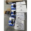 Image 2 : TRAY OF ELECTRICAL SURGE PROTECTORS, GX23 BULBS, AND 4 INCH ROUND RECESSED DOWNLIGHTS