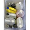 Image 1 : TOTE OF ASSORTED SHOP FLUIDS