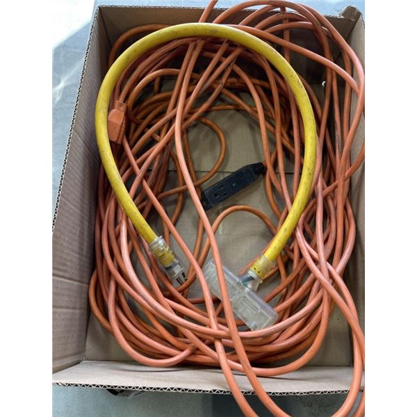 2 EXTENSIO CORDS AND HEAVY DUTY SHORT TRIPLE EXTENSION