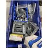 Image 3 : 2 TOTES OF ASSORTED ELECTRICAL JUNCTION BOXES, INSTALL AND CONNECTORS ETC