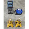 Image 1 : MAKITA SHOP RADIO, 2 JACK STANDS AND EXTENSION CORED ON REEL