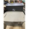 Image 1 : LARGE STORAGE TOTE AND GREY 72L TOTE WITH LID