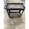 Image 1 : HUSKY BLACK TWO TIER ROLLING SHOP CART