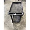 Image 2 : HUSKY BLACK TWO TIER ROLLING SHOP CART