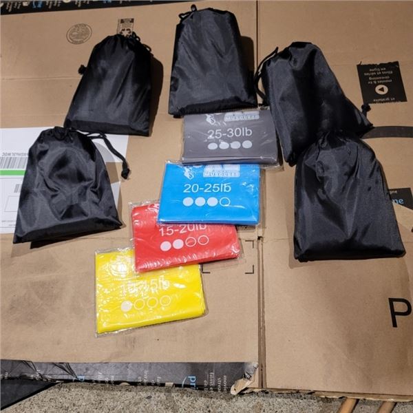 5 NEW SETS OF RESISTANCE BANDS 10LB - 30LBS